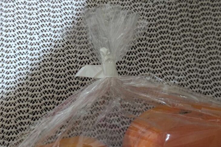 バッグシーラーで止められたポリ袋