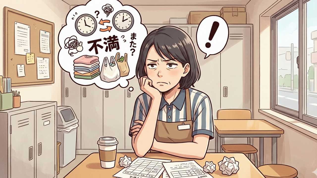 不満を持つパート従業員